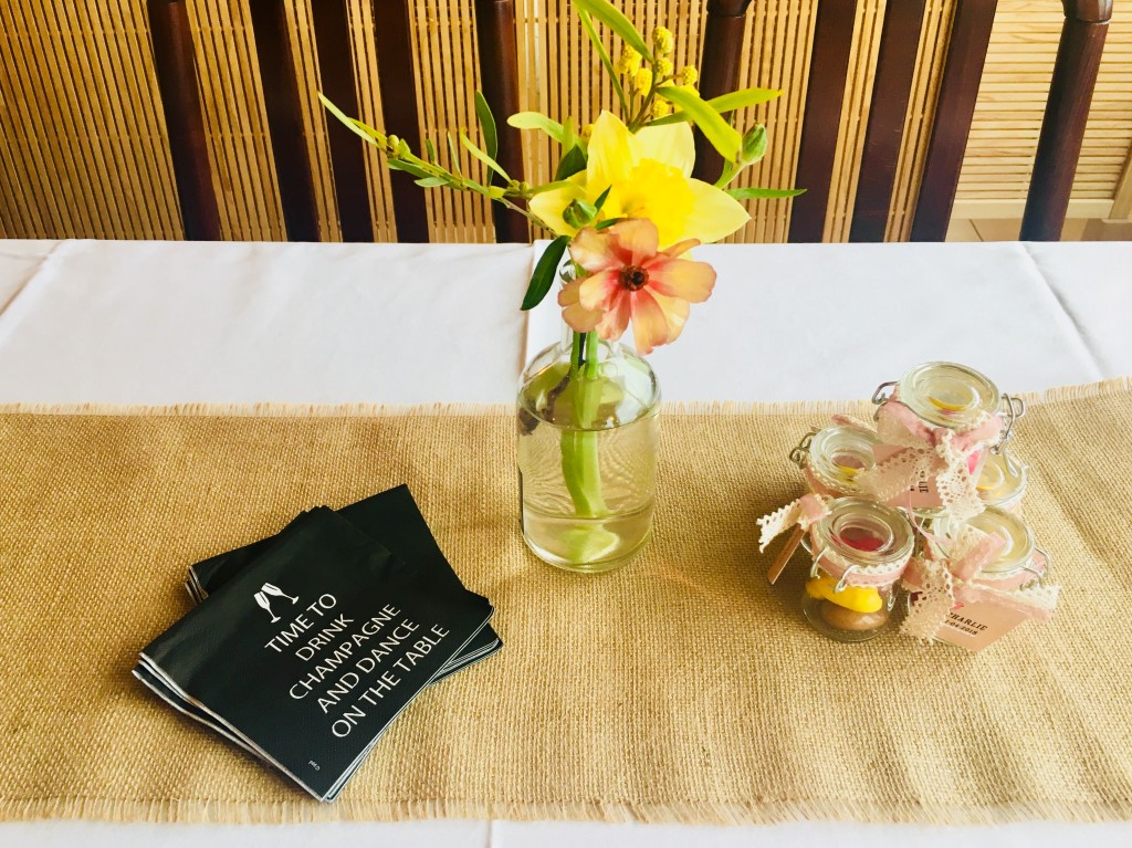 table fleurs