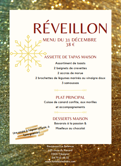 menu réveillon